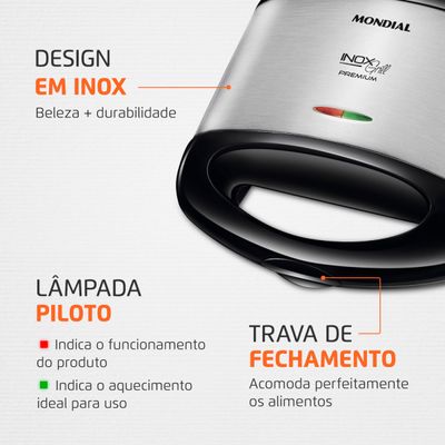 Grill e Sanduicheira Mondial Premium S-07 220V