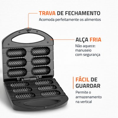 Crepeira Mondial Pratic Crepe & Hot Dog CP-01 110V