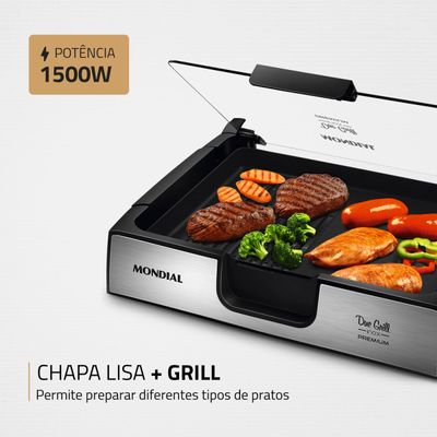 Chapa Mondial Due Grill Premium G-10 110V