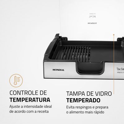 Chapa Mondial Due Grill Premium G-10 110V