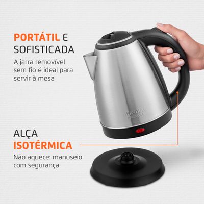 Chaleira Elétrica Mondial Pratic Inox CE-06 110V