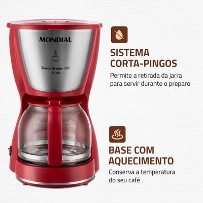 Cafeteira Elétrica Mondial Dolce Arome Inox C-32-32X-R 220V