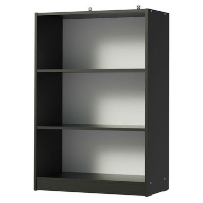 Estante Para Livros Home Sala Madesa 6907 Com 3 Nichos Preto