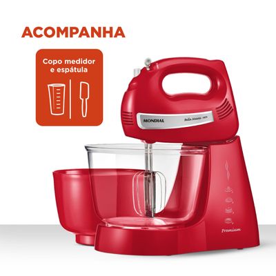 Batedeira Premium Bella Massa Inox Mondial B-29 NP 110V