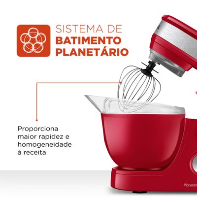 Batedeira Planetária Mondial Premium BP-01P-R 110V