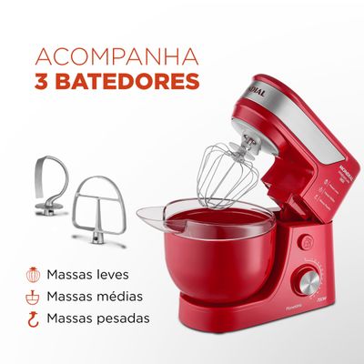 Batedeira Planetária Mondial Premium BP-01P-R 110V