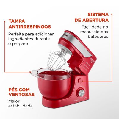 Batedeira Planetária Mondial Premium BP-01P-R 110V