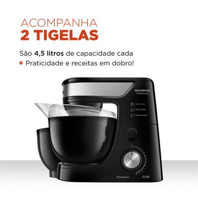 Batedeira Planetária Mondial Premium BP-01P-B 110V