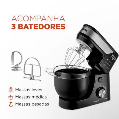 Batedeira Planetária Mondial Premium BP-01P-B 110V
