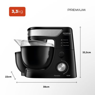 Batedeira Planetária Mondial Premium BP-01P-B 110V