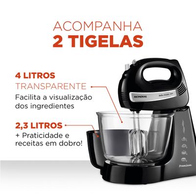Batedeira Mondial Bella Massa B-23 NP 110V