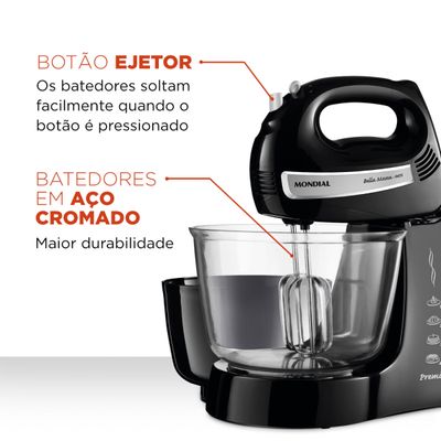 Batedeira Mondial Bella Massa B-23 NP 110V