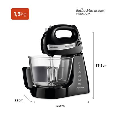 Batedeira Mondial Bella Massa B-23 NP 110V