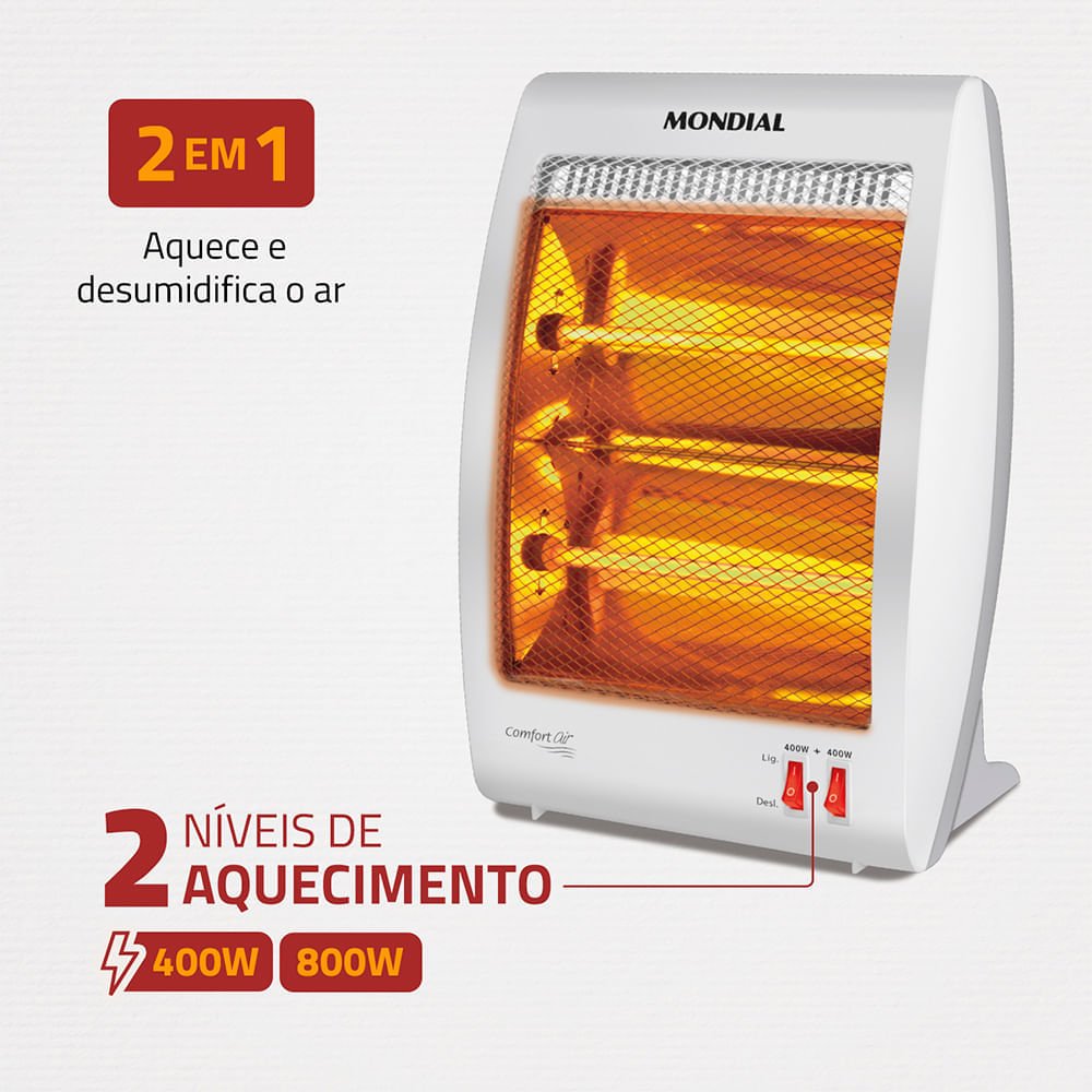 Aquecedor Halógeno Mondial  Comfort Air A-09
