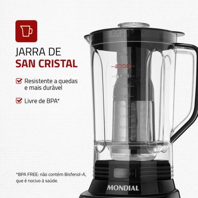 Liquidificador Mondial Turbo Inox 3L L-1100-BI 110V