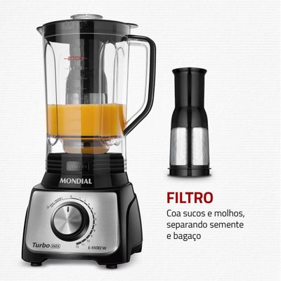 Liquidificador Mondial Turbo Inox 3L L-1100-BI 110V