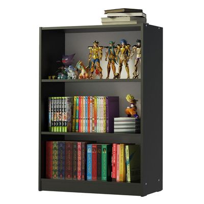 Estante Livreiro 6907 com 3 Nichos Preto