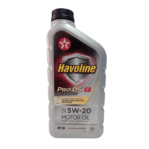 Óleo Lubrificante do Motor Texaco Havoline Energy API SN 5W20 100% Sintético com Tecnologia Escudo Protetor - 1L