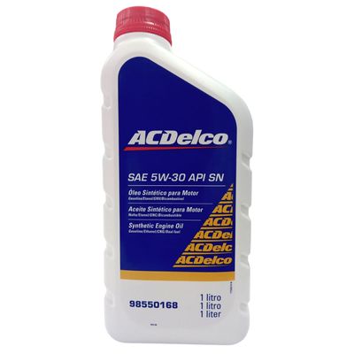 Óleo Lubrificante do Motor ACDelco SAE 5W30 API SN 100% Sintético 1L