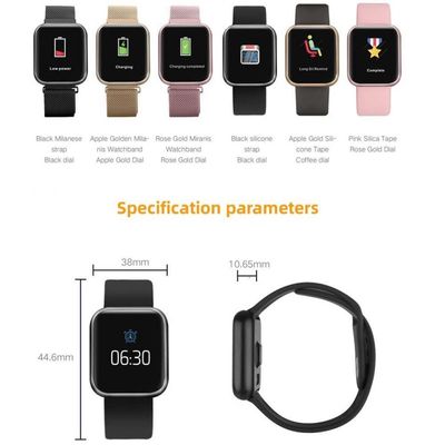 Smartwatch P80 Touch Screen Monitor Android Ios Rosa