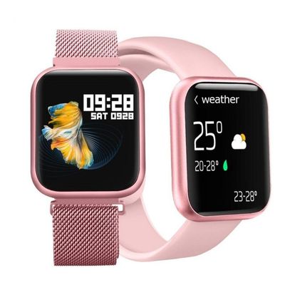 Smartwatch P80 Touch Screen Monitor Android Ios Rosa