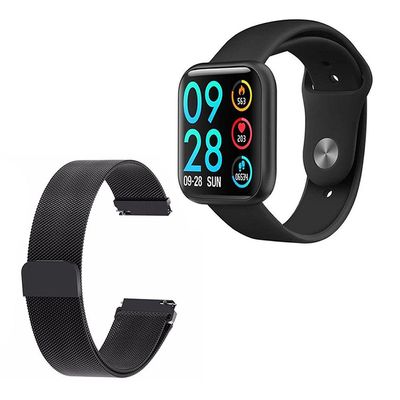 Relógio Smartwatch P80 Touch Monitor Android IOS Preto