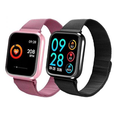 Kit Ele E Ela 1 Smartwatch P70 Preto + 1 Smartwatch P70 Rosa