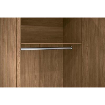 Guarda Roupa Casal 6 Portas e 4 Gavetas c/ Pés Buriti jatoba/Areia - Santos Andirá