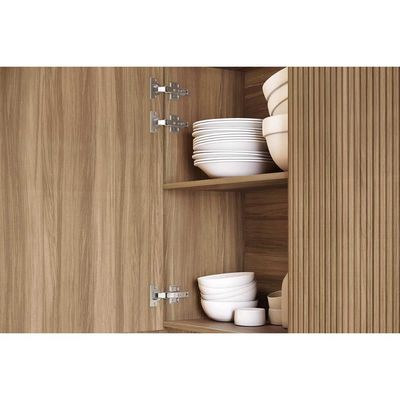 Cozinha Completa Rainha Gourmet 9 Peças (4Aéreos+4Balcões+1Paneleiro) C9P34 Branca/Nature - Nesher