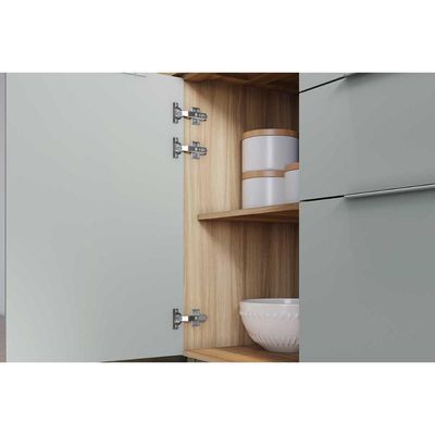 Cozinha Completa Marquesa 2 Peças (1Aéreo+1Balcão) C2P29 Nature/Verde - Nesher