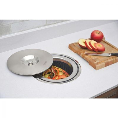 Lixeira de Embutir Tramontina Clean Round Aço Inox 8L