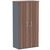 Armário Alto Pe25 Pandin 79,20 Cm (Largura) Em Mdp Walnut E Grafito Com Duas Portas