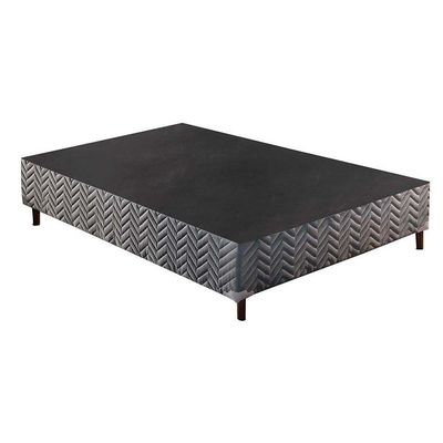 Cama Box Solteiro: Colchão Espuma D45 Paropas Pasquale Plus + Base Crc Rústico Gray(88X188)
