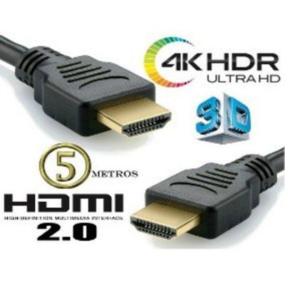 Cabo Hdmi 5 Metros 2.0 4k Ultra Hd Pino Dourado Mxt