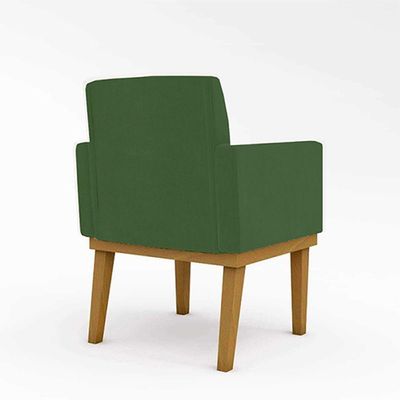 Kit Sofá 2 Lugares + Poltrona Base Suede Sala De Estar Verde