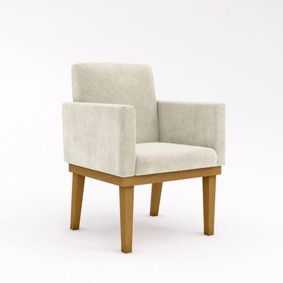 Kit Sofá 2 Lugares + Poltrona Com Base Suede bege