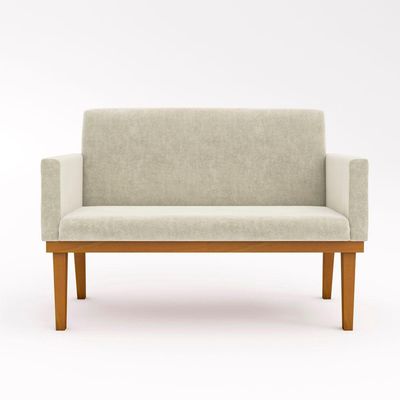 Kit Sofá Com Base Reforçada + 2 Poltronas Sala De Estar Cor:bege