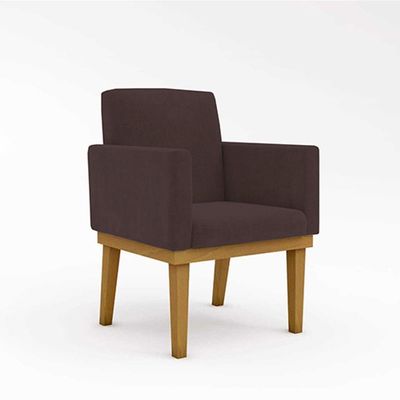 Kit Sofá Com Base Reforçada + 2 Poltronas Sala De Estar Cor:marrom