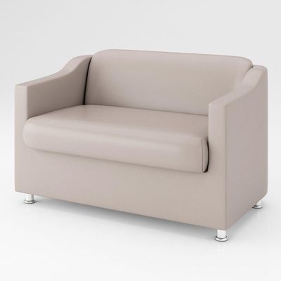 Kit Sofá Namoradeira Reforçada Tilla + 02 Poltronas bege