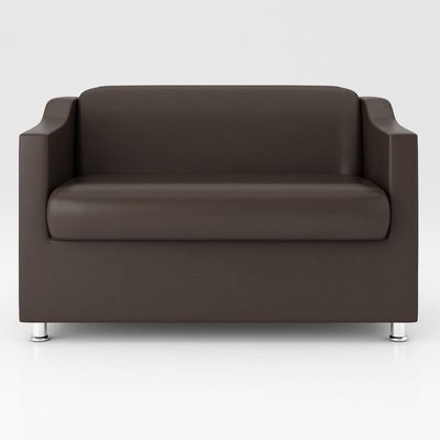Kit Sofá Namoradeira Reforçada Tilla + 02 Poltronas marrom