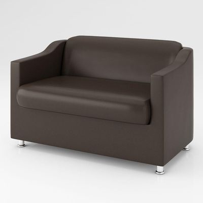 Kit Sofá Namoradeira Reforçada Tilla + 02 Poltronas marrom