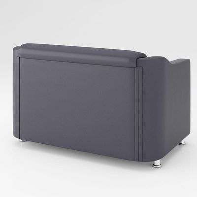 Kit Sofá Namoradeira Tilla + Poltrona Sala Clínica cinza