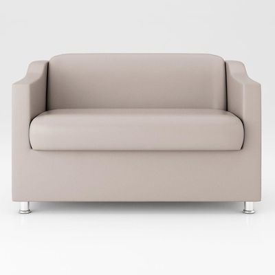 Kit Sofá Namoradeira Reforçada Tilla + 02 Poltronas bege
