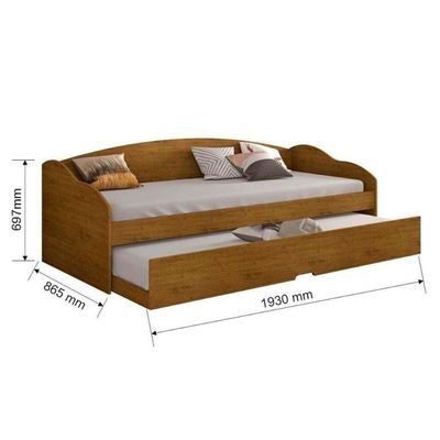 Sofá Cama Solteiro Funny Iii C/ Auxiliar Branco - Conquista