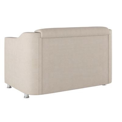 Kit Sofá Namoradeira + 02 Poltrona Tilla Recepção Sala Suede bege