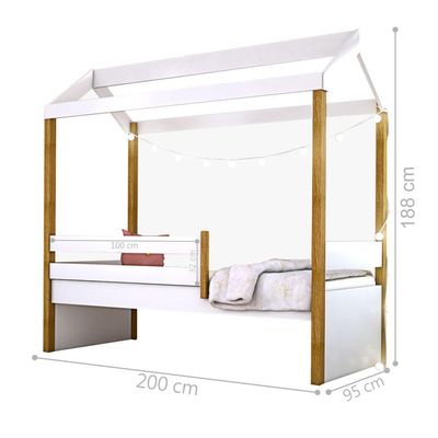 Cama Montessoriana Exclusiv Solteiro Com Fio De Luz