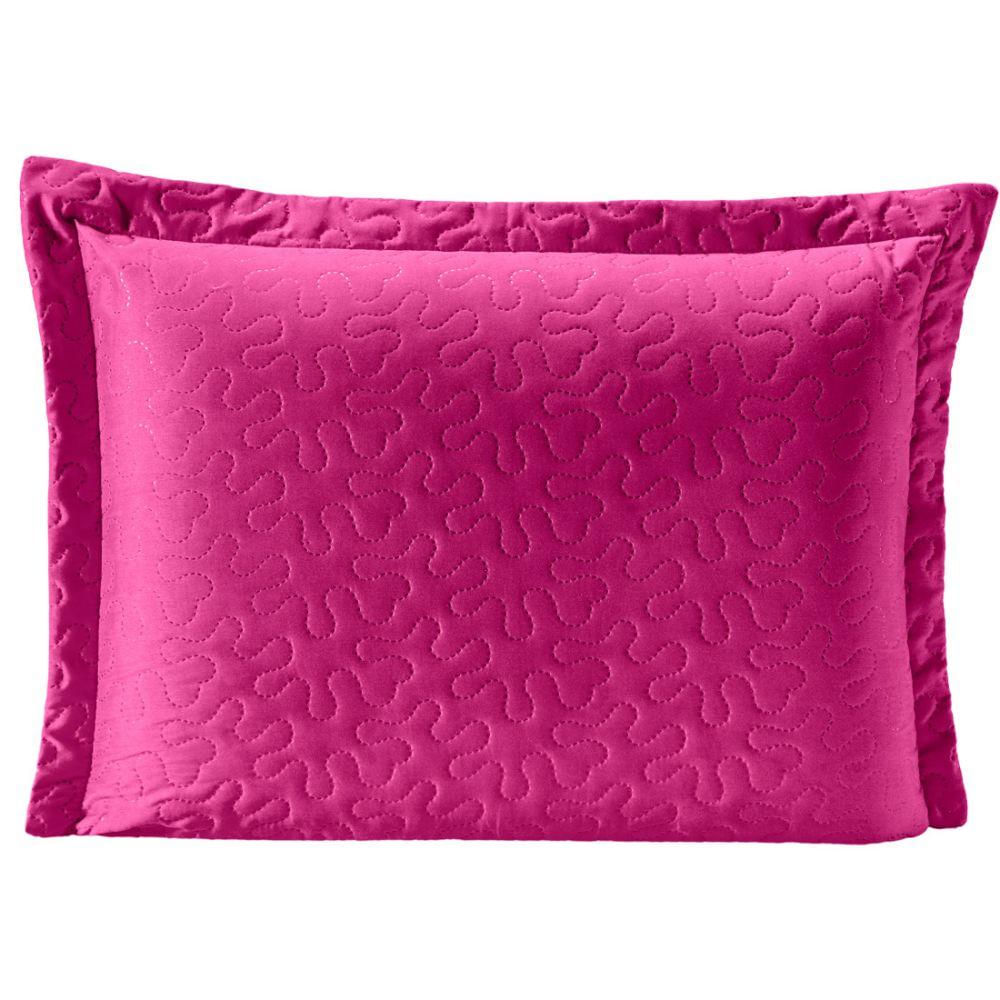 Porta Travesseiro Pratik Pink rosa Avulso Dupla Face