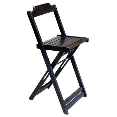 Kit 4 Jogos De Mesa Bistrô De Madeira Dobrável Com 3 Banquetas - Tabaco