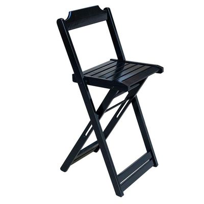 Kit 4 Jogos De Mesa Bistrô De Madeira Dobrável Com 3 Banquetas - Preto