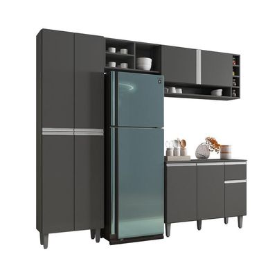 Cozinha Compacta Atlanta Cinza Fosco